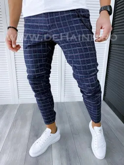 Pantaloni barbati casual regular fit in carouri B1747 S2